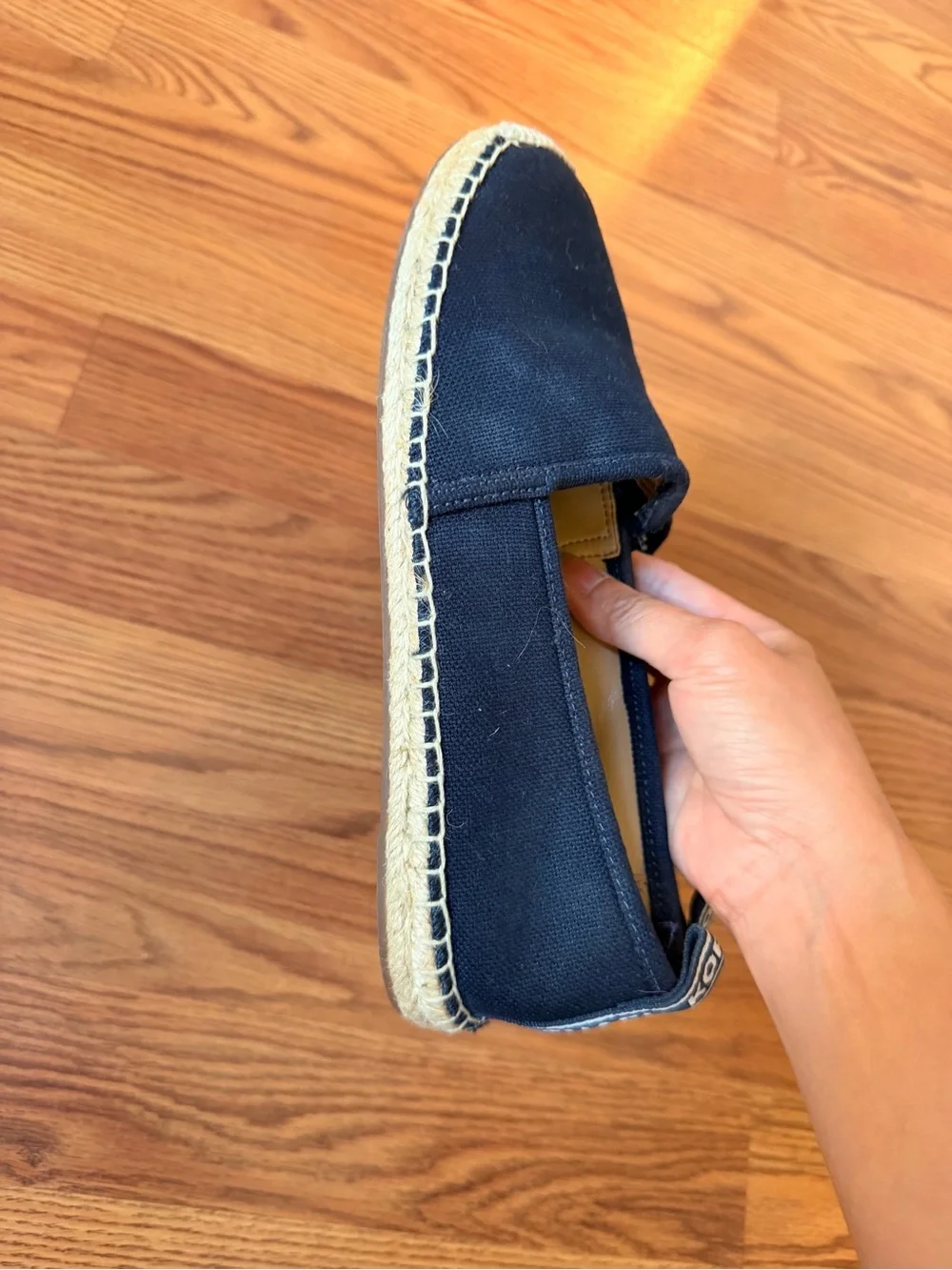Michael Kors Navy Canvas Slip-On Espadrilles Size 7